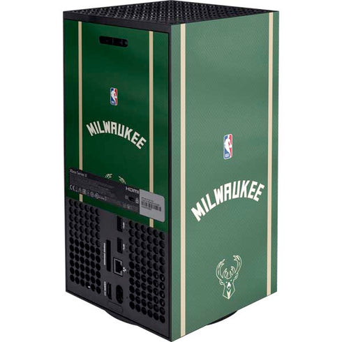 NBA Milwaukee Bucks Jersey XBox Series X Digital Edition Console Skin